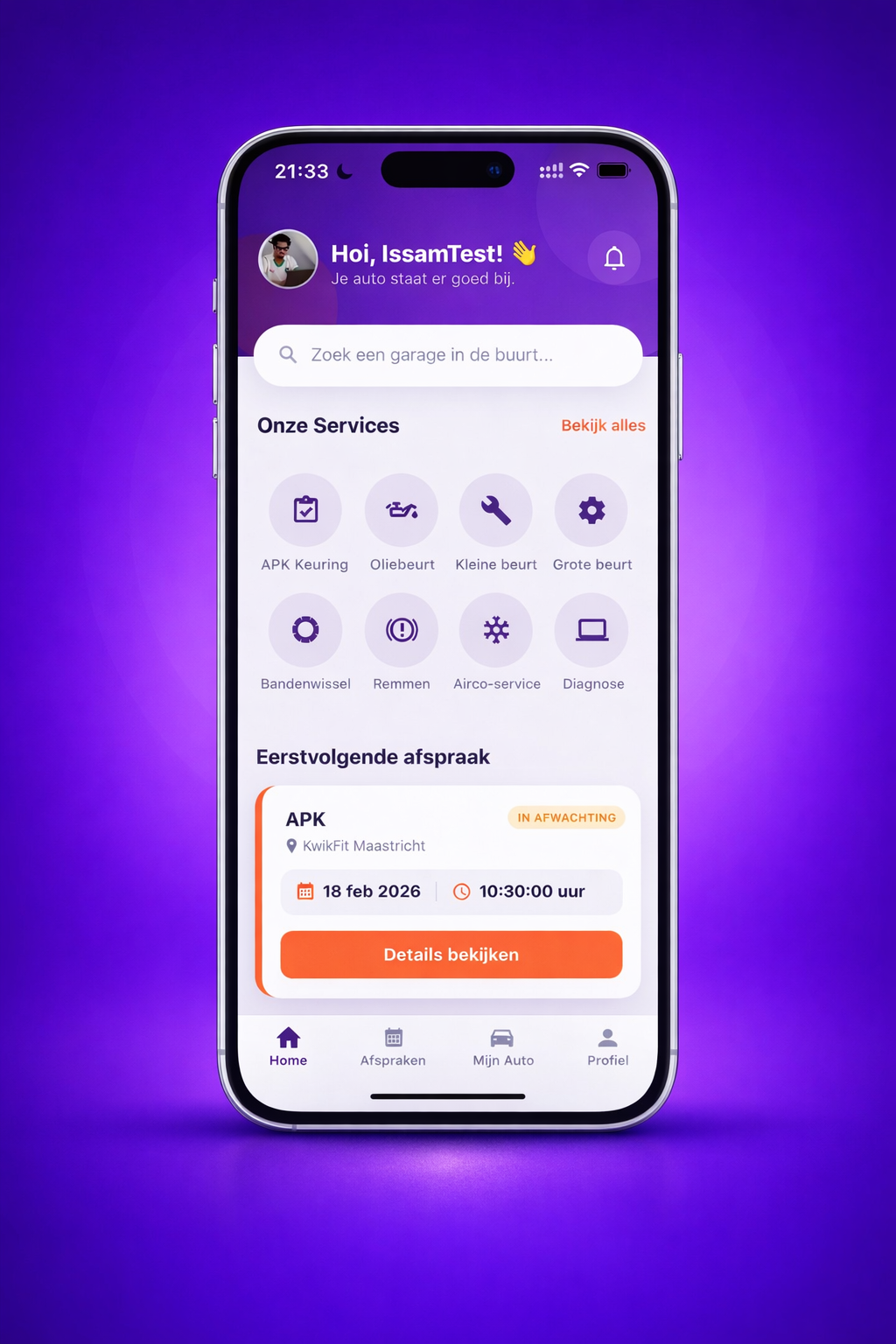 Mobile App — Front Page